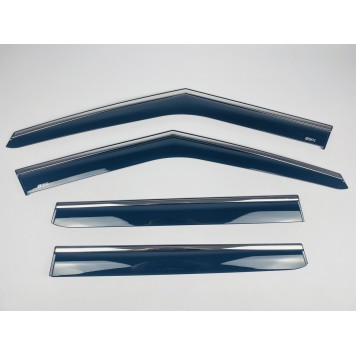 Дефлектори вікон Mitsubishi Outlander 2022+ з нерж. хром полоскою-5